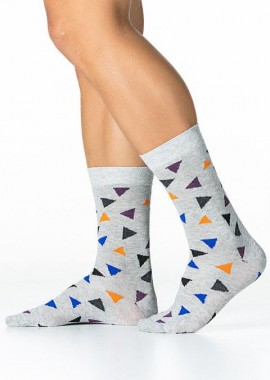 ΑΝΔΡΙΚΗ ΒΑΜΒΑΚΕΡΗ ΚΑΛΤΣΑ INIZIO ΜΕ ΓΕΩΜΕΤΡΙΚΑ ΣΧΗΜΑΤΑ 4102 ΓΚΡΙ