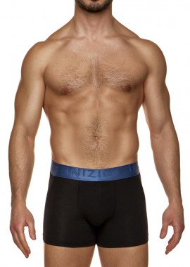 MODAL BOXER ΜΕ ΕΞΩΤΕΡΙΚΟ ΜΟΝΟΧΡΩΜΟ ΜΕΤΑΛΛΙΖΕ ΛΑΣΤΙΧΟ ΚΑΙ LOGO ΙΝΙΖΙΟ 44600 ΜΑΥΡΟ/ΤΖΙΝ