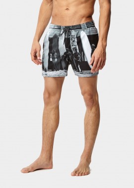 STACKED SWIM SHORT ΓΚΡΙ