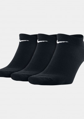 NIKE - NIKE UNISEX CUSHIONED NO-SHOW 3PAIR-VALUE SOCKS ΜΑΥΡΟ