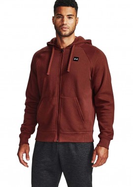 UNDER ARMOUR - UNDER ARMOUR RIVAL FLEECE FULL-ZIP HOODIE ΚΟΚΚΙΝΟ