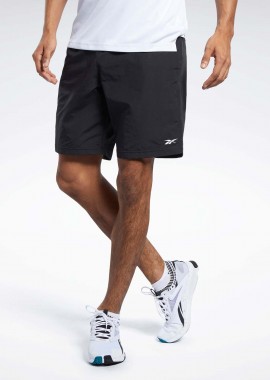 REEBOK TRAINING ESSENTIALS UTILITY SHORTS ΜΑΥΡΟ