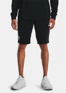 UNDER ARMOUR - UNDER ARMOUR RIVAL TERRY SHORTS ΜΑΥΡΟ