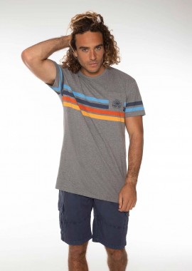 PROTEST - PROTEST ALMONDO T-SHIRT ΓΚΡΙ