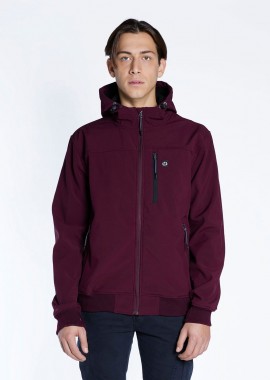 EMERSON MEN'S HOODED BONDED BOMBER JACKET ΚΟΚΚΙΝΟ