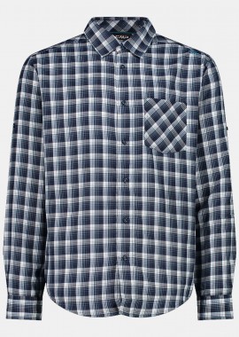 CMP - CMP OUTDOOR LONG-SLEEVE CHECKED SHIRT ΓΚΡΙ