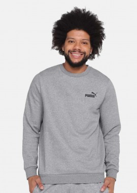 PUMA ESSENTIALS SMALL LOGO CREWNECK SWEATSHIRT ΓΚΡΙ