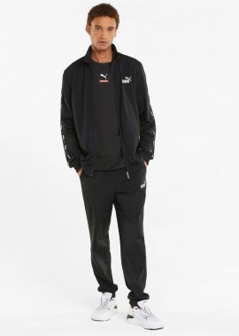 PUMA TAPE POLYESTER TRACKSUIT ΜΑΥΡΟ