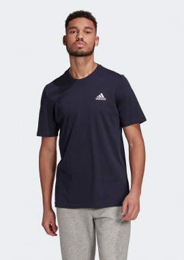ADIDAS PERFORMANCE - ESSENTIALS EMBROIDERED SMALL LOGO T-SHIRT ΜΠΛΕ