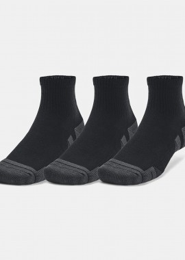 UNDER ARMOUR PERFORMANCE TECH QUARTER SOCKS 3-PACK ΜΑΥΡΟ