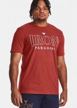UNDER ARMOUR PROJECT ROCK PARADISE T-SHIRT ΚΟΚΚΙΝΟ