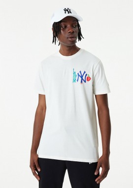 NEW ERA NEW YORK YANKEES MLB CITY GRAPHIC T-SHIRT ΑΣΠΡΟ