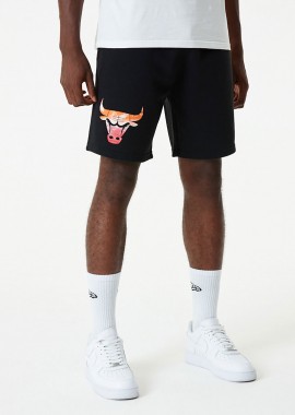 NEW ERA CHICAGO BULLS NBA SKY PRINT SHORTS ΜΑΥΡΟ
