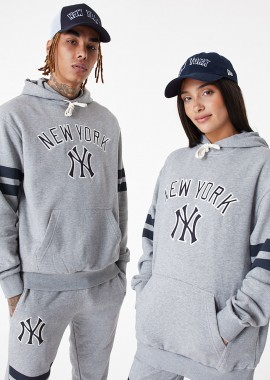 NEW ERA NEW YORK YANKEES MLB LIFESTYLE OVERSIZED HOODIE ΓΚΡΙ