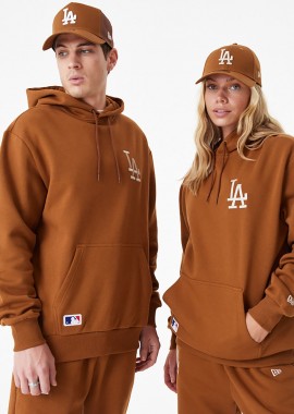 NEW ERA - NEW ERA LA DODGERS LEAGUE ESSENTIAL OVERSIZED HOODIE ΚΑΦΕ