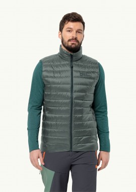 JACK WOLFSKIN PILVI DOWN VEST ΠΡΑΣΙΝΟ