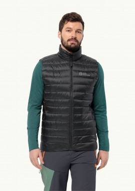 JACK WOLFSKIN PILVI DOWN VEST ΜΑΥΡΟ