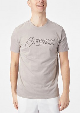 ASICS LOGO RUNNING T-SHIRT ΚΑΦΕ