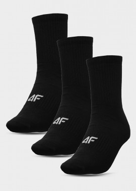 4F - 4F MEN'S CASUAL CREW SOCKS (3-PACK) ΜΑΥΡΟ
