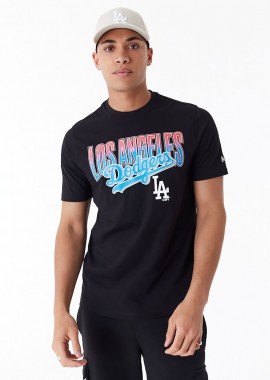 NEW ERA LA DODGERS MLB GRADIENT GRAPHIC T-SHIRT ΜΑΥΡΟ