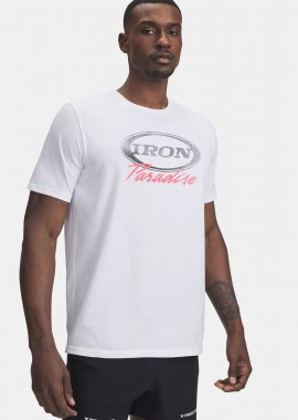 UNDER ARMOUR PROJECT ROCK IRON GRAPHIC T-SHIRT ΑΣΠΡΟ