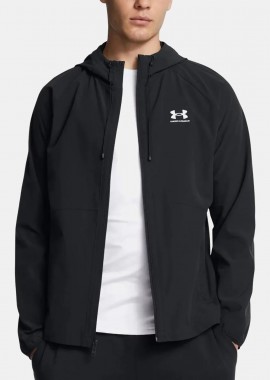 UNDER ARMOUR - UNDER ARMOUR RIVAL WOVEN WINDBREAKER ΜΑΥΡΟ