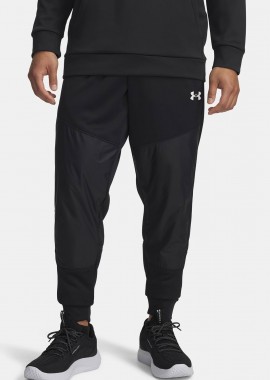 UNDER ARMOUR - UNDER ARMOUR FLEECE PRO UTILITY PANTS ΜΑΥΡΟ