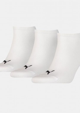 PUMA UNISEX PLAIN SNEAKER SOCKS 3 PACK ΑΣΠΡΟ