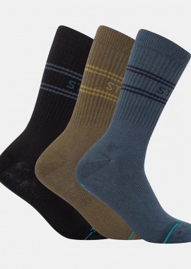 STANCE BASIC 3-PACK CREW SOCKS ΠΟΛΥΧΡΩΜΟ