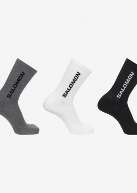 SALOMON SPORTSTYLE EVERYDAY CREW SOCKS 3-PACK ΜΑΥΡΟ
