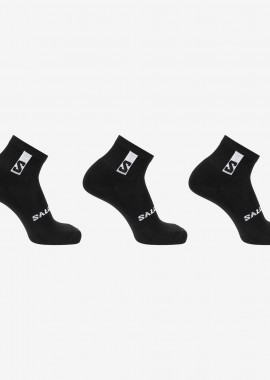 SALOMON SPORTSTYLE EVERYDAY ANKLE SOCKS 3-PACK ΜΑΥΡΟ