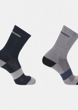 SALOMON OUTDOOR EVASION CREW SOCKS 2-PACK ΠΟΛΥΧΡΩΜΟ