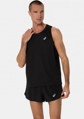 ASICS CORE RUNNING SINGLET ΜΑΥΡΟ