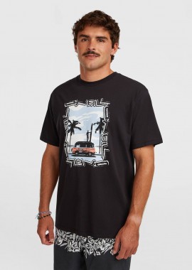 O'NEILL - O'NEILL PHOTO FRONT PRINT T-SHIRT ΜΑΥΡΟ