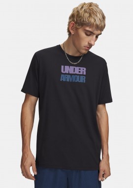 UNDER ARMOUR BLOCK LOGO T-SHIRT ΜΑΥΡΟ