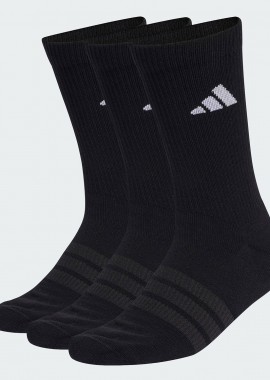 ADIDAS CUSHIONED SPORTSWEAR CREW SOCKS 3-PAIR PACK ΜΑΥΡΟ