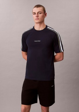 CALVIN KLEIN PERFORMANCE COTTON BLEND GYM T-SHIRT ΜΠΛΕ