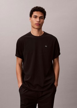 CALVIN KLEIN PERFORMANCE - CALVIN KLEIN PERFORMANCE COTTON BLEND GYM T-SHIRT ΜΑΥΡΟ