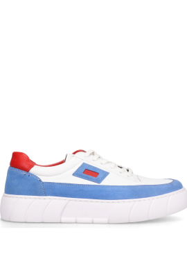 MIGATO - Λευκό δερμάτινο ανδρικό sneaker
