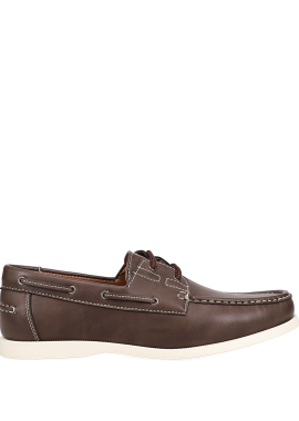 Καφέ ανδρικό παπούτσι boat shoe
