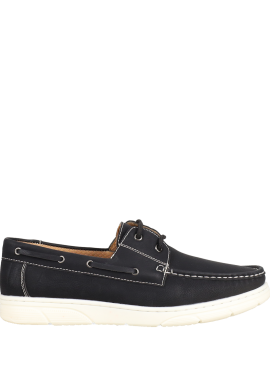 Μαύρο ανδρικό boat shoe