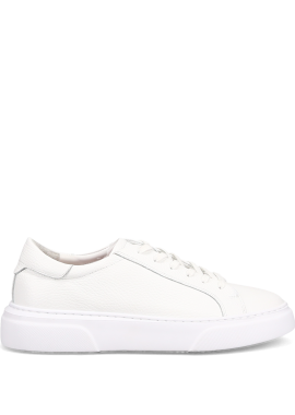 Λευκό δερμάτινο ανδρικό sneaker