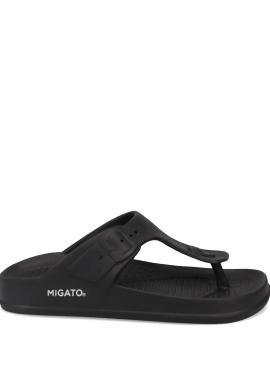 Μαύρη ανδρική σαγιονάρα footbed