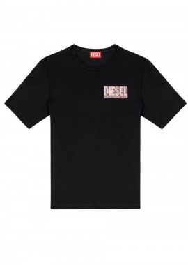 DIESEL Ανδρικό T-Shirts T-ADJUST-R19 T-SHIRT - ΜΑΥΡΟ-S25A172570AGRI-BLACK