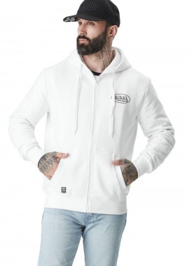 VON DUTCH - VON DUTCH Ανδρική Ζακέτα με Φερμουάρ VD/1/SWZ/SLI/WN - Άσπρο-VD/1/SWZ/SLI/WN-WHITE