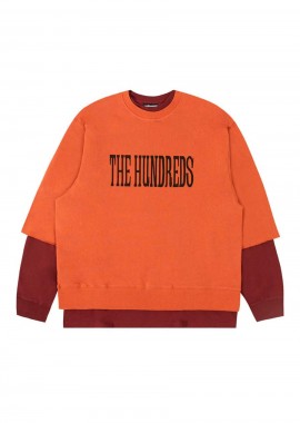 THE HUNDREDS - THE HUNDREDS Φούτερ λαιμόκοψη Layer Crewneck - Πορτοκαλί -T24F202004-ORANGE