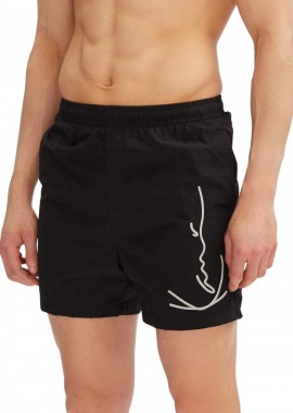 KARL KANI Μαγιό SIGNATURE SWIM SHORTS - ΜΑΥΡΟ-KM-SW011-001-01-BLACK