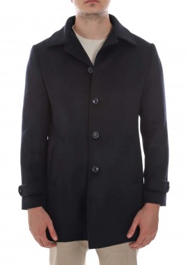 SEINSE - SEINSE ανδρικό παλτό Cappotto – Μαύρο-CP38SS-BLACK