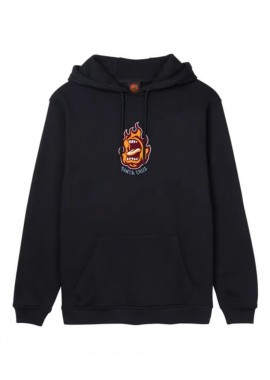 SANTA CRUZ Ανδρικό Φούτερ με Κουκούλα Screaming Flame Front - ΜΑΥΡΟ-SCA-HDY-10217-BLACK