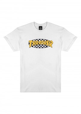 Thrasher Checkered Oval T-Shirt Λευκό-311653-WHITE